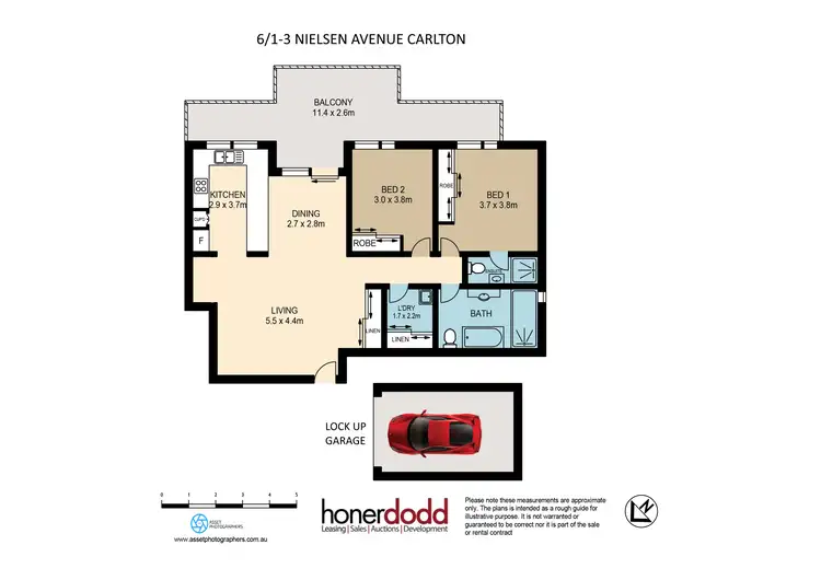 Floorplan of Homely apartment listing, 6/1-3 Nielsen Avenue, Carlton NSW 2218