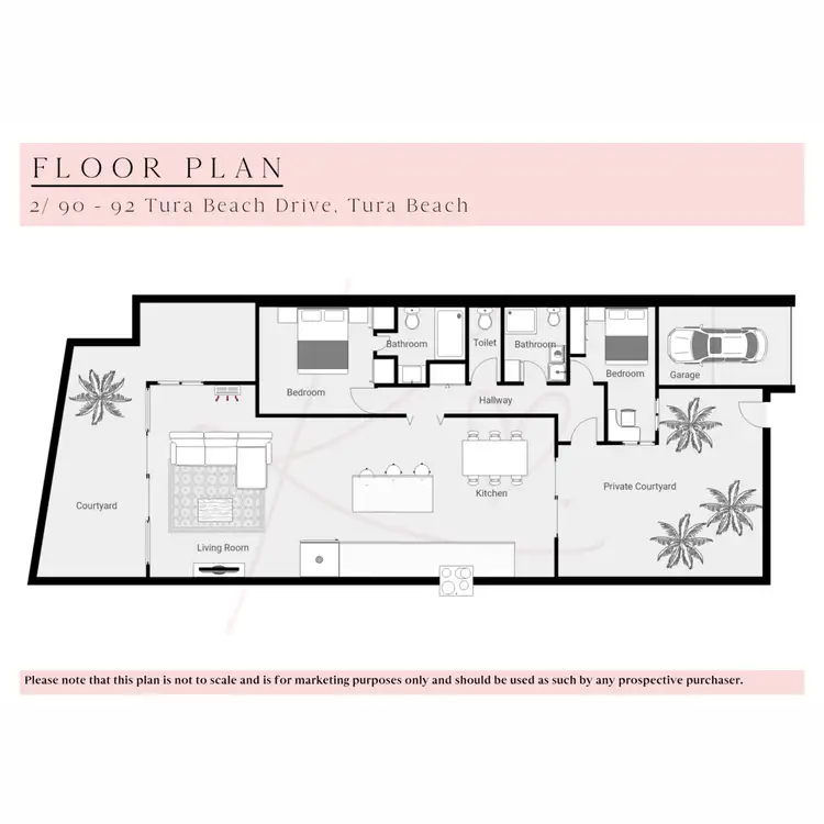 Floorplan of Homely unit listing, 2/90-92 Tura Beach Drive, Tura Beach NSW 2548