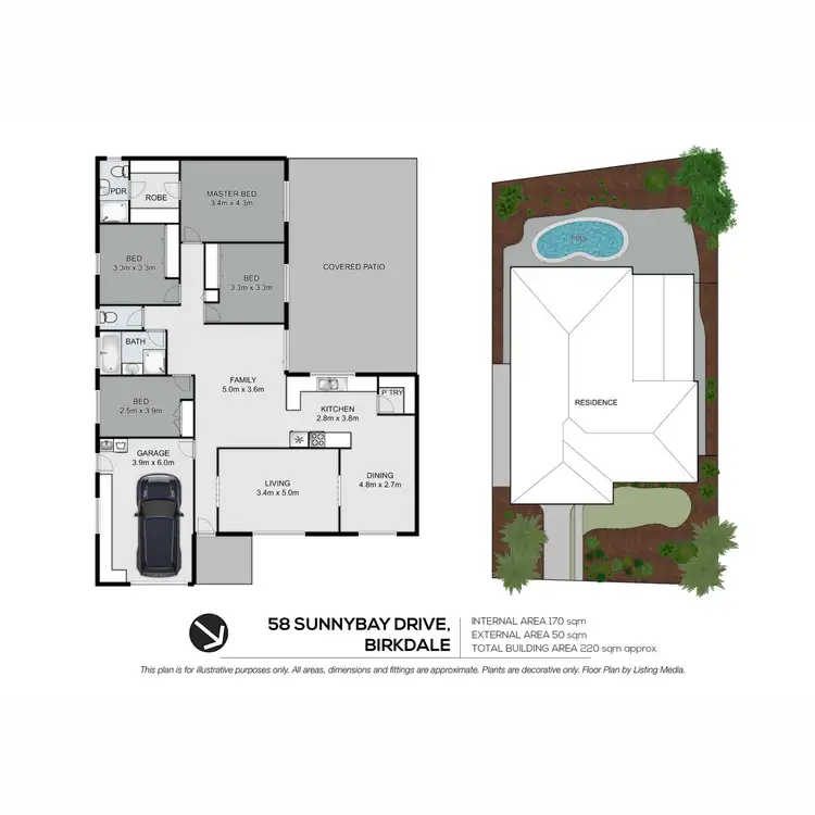Floorplan of Homely house listing, 58 Sunnybay Drive, Birkdale QLD 4159