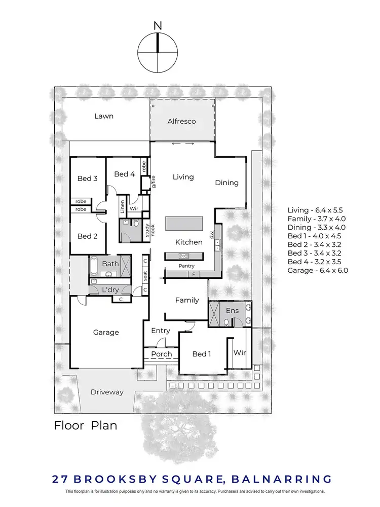 Floorplan of Homely house listing, 27 Brooksby Square, Balnarring VIC 3926