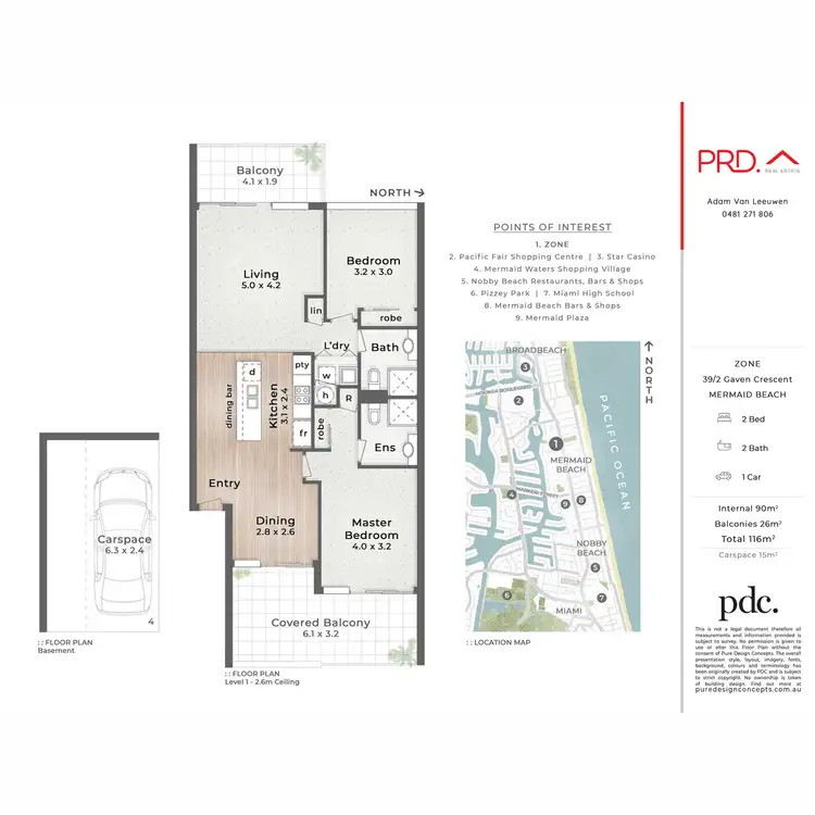 Floorplan of Homely unit listing, 39/2 Gaven Crescent, Mermaid Beach QLD 4218