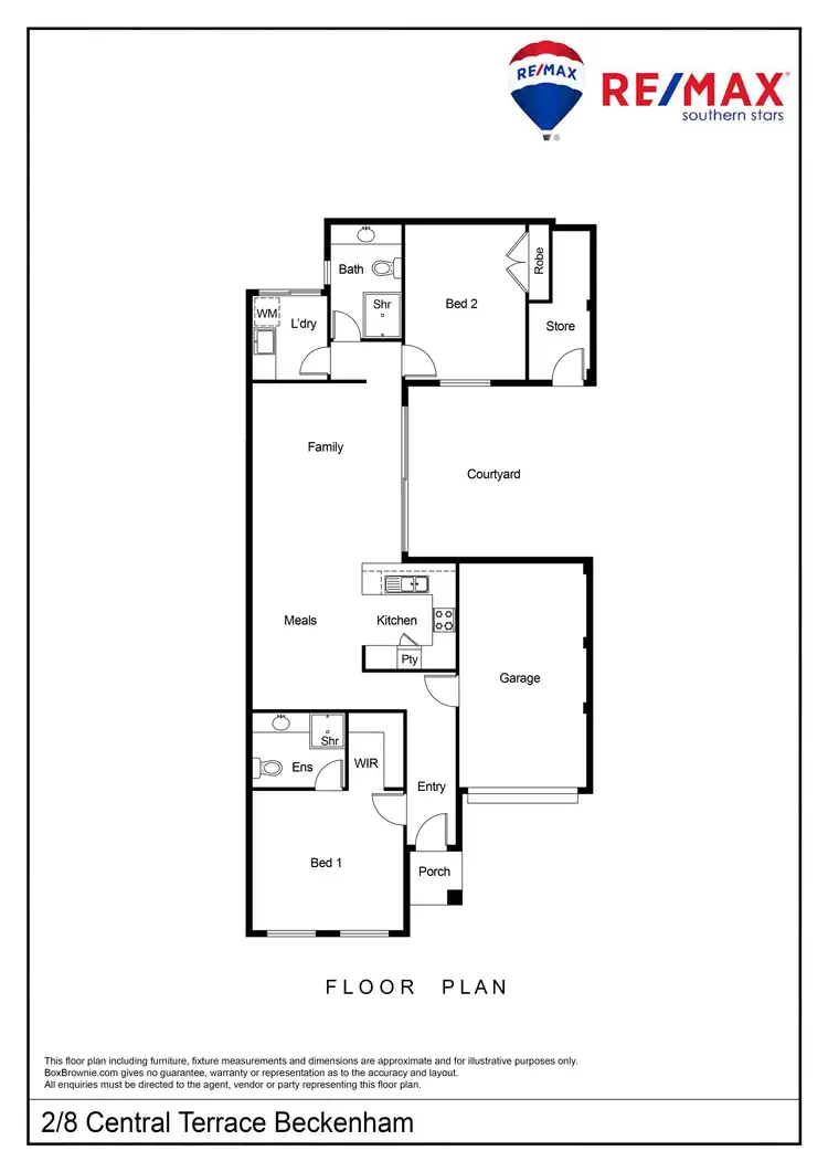 Floorplan of Homely villa listing, 2/8 Central Tce, Beckenham WA 6107
