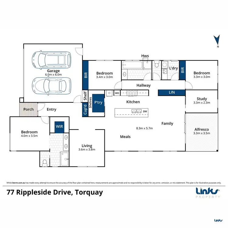 Floorplan of Homely house listing, 77 Rippleside Drive, Torquay VIC 3228
