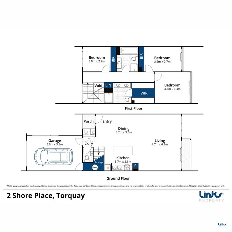 Floorplan of Homely townhouse listing, 2 Shore Place, Torquay VIC 3228