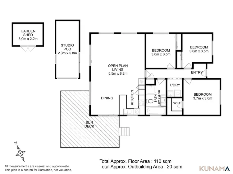 Floorplan of Homely house listing, 13 Harmsworth Road, Oakdowns TAS 7019