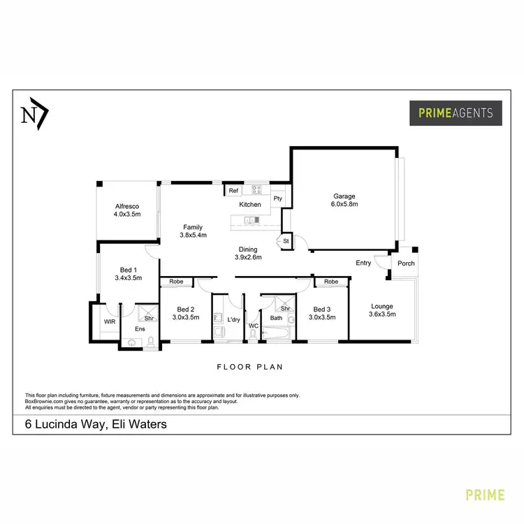 Floorplan of Homely house listing, 6 Lucinda Way, Eli Waters QLD 4655