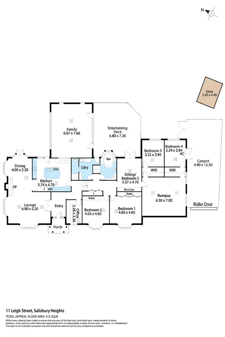 Floorplan of Homely house listing, 11 Leigh Street, Salisbury Heights SA 5109