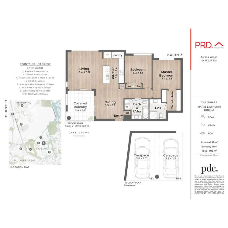 Floorplan of Homely apartment listing, 184/133 Laver Drive, Robina QLD 4226