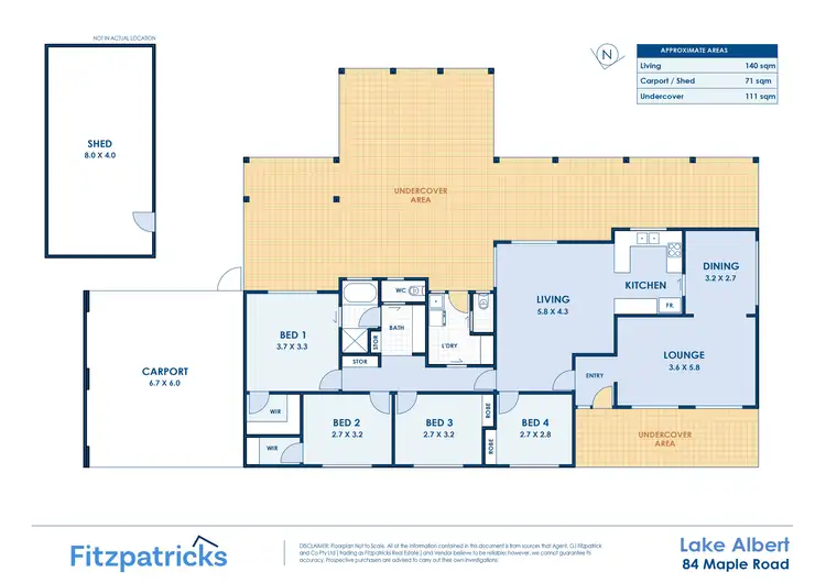 Floorplan of Homely house listing, 84 Maple Road, Lake Albert NSW 2650