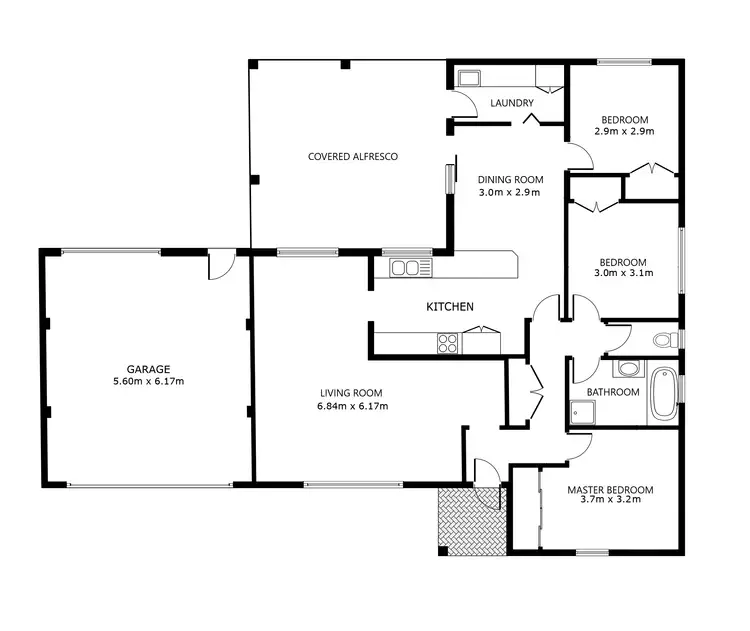 Floorplan of Homely house listing, 3 Billy Hughes Court, Wodonga VIC 3690