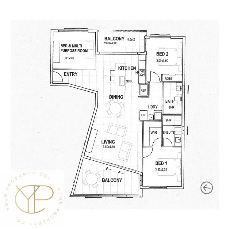 Floorplan of Homely unit listing, 14/1 O'Connor Street, Maroochydore QLD 4558
