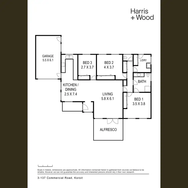 Floorplan of Homely unit listing, 3/137 Commercial Road, Koroit VIC 3282
