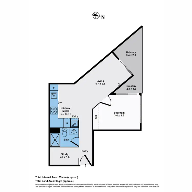 Floorplan of Homely apartment listing, 114/77 Queens Road, Melbourne VIC 3004