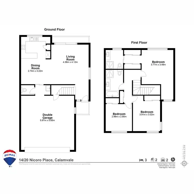 Floorplan of Homely townhouse listing, 14/20 Nicoro Place, Calamvale QLD 4116