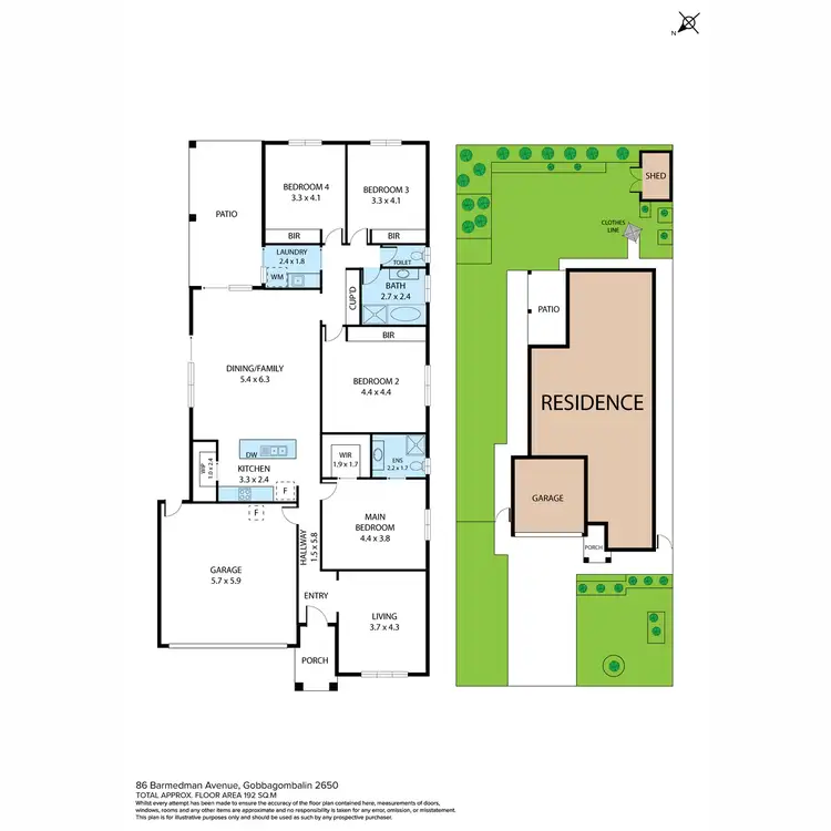 Floorplan of Homely house listing, 86 Barmedman Avenue, Gobbagombalin NSW 2650