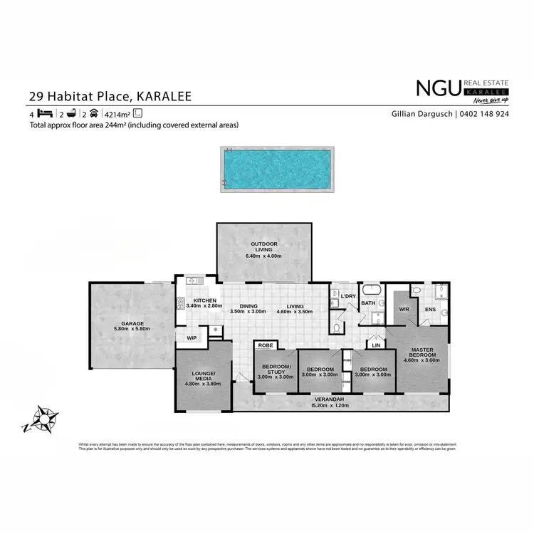 Floorplan of Homely house listing, 29 Habitat Place, Karalee QLD 4306