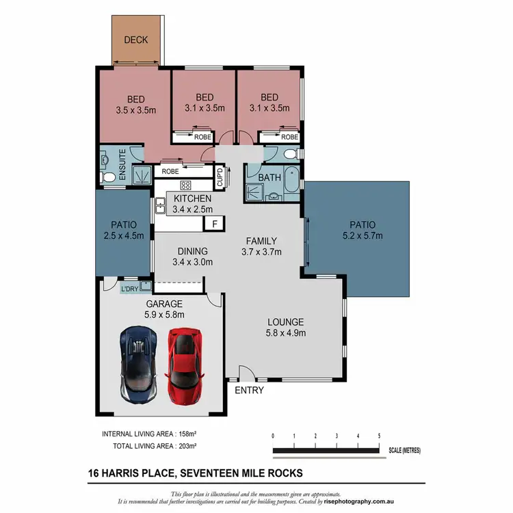 Floorplan of Homely house listing, 16 HARRIS Place, Seventeen Mile Rocks QLD 4073