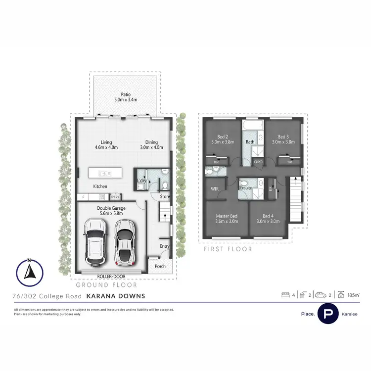 Floorplan of Homely townhouse listing, 76/302 College Road, Karana Downs QLD 4306