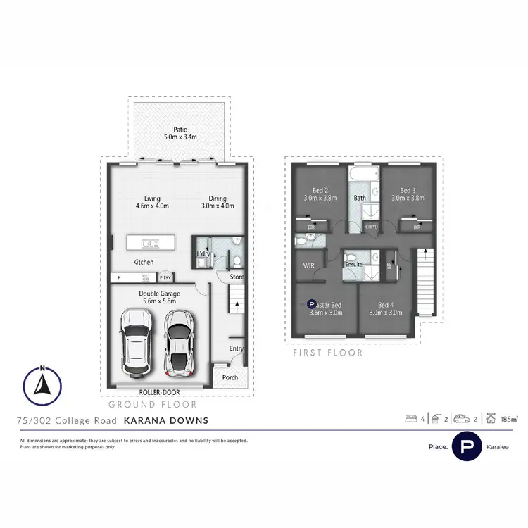 Floorplan of Homely townhouse listing, 75/302 College Road, Karana Downs QLD 4306
