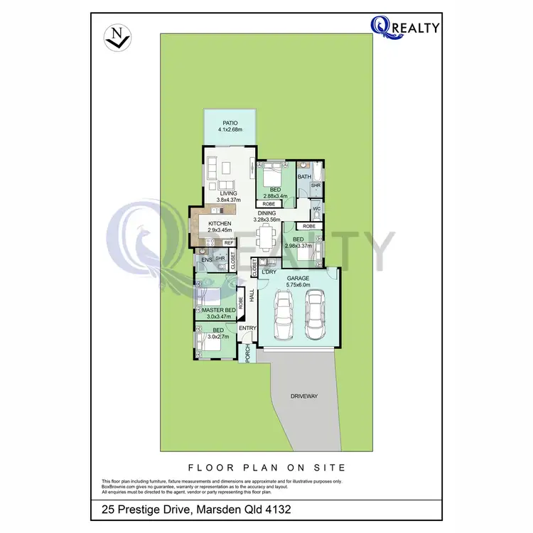 Floorplan of Homely house listing, 25 Prestige Drive, Marsden QLD 4132