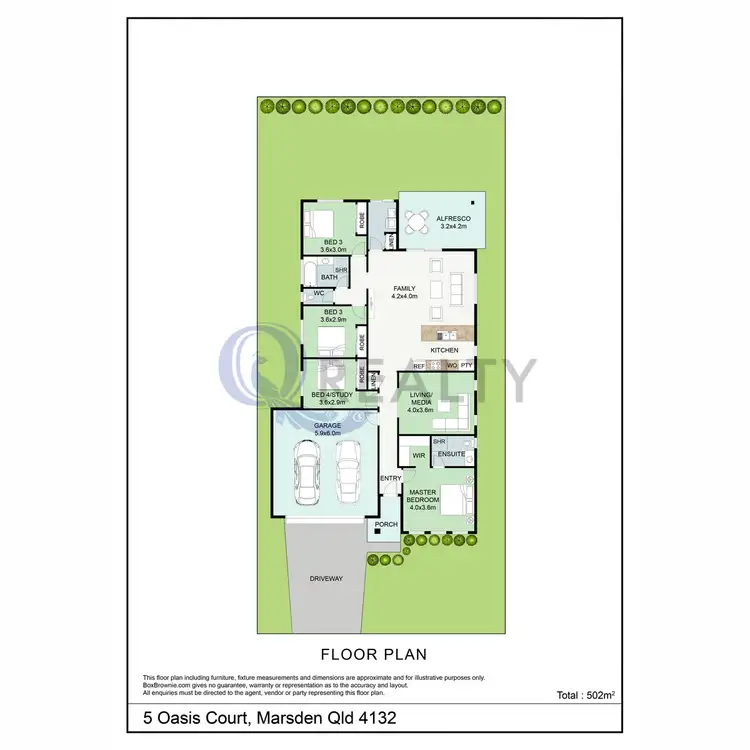 Floorplan of Homely house listing, 5 Oasis Court, Marsden QLD 4132