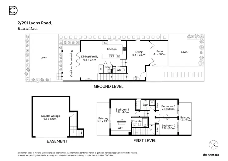 Floorplan of Homely semi-detached listing, 2/291 Lyons Road, Russell Lea NSW 2046