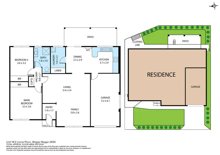 Floorplan of Homely villa listing, 14/2 Leena Place, Wagga Wagga NSW 2650