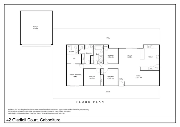 Floorplan of Homely house listing, 42 Gladioli Court, Caboolture QLD 4510