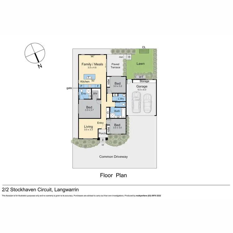 Floorplan of Homely unit listing, 2/2 Stockhaven Circuit, Langwarrin VIC 3910