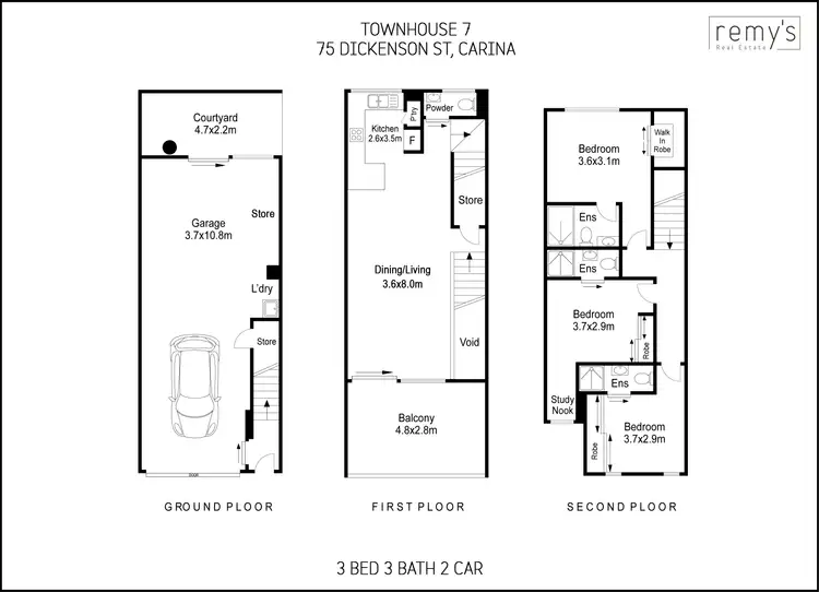 Floorplan of Homely townhouse listing, 7/75 Dickenson Street, Carina QLD 4152