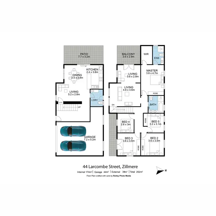 Floorplan of Homely house listing, 44 Larcombe Street, Zillmere QLD 4034