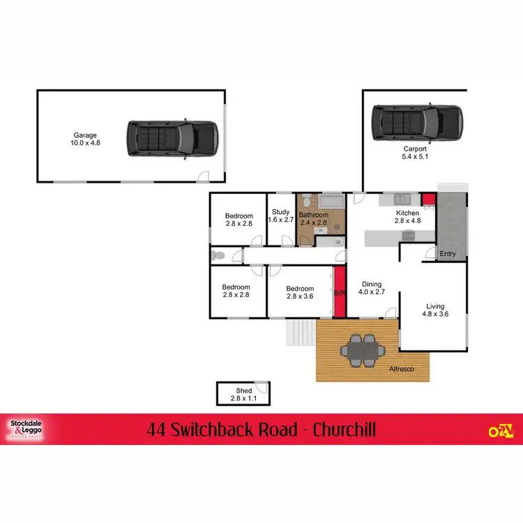 Floorplan of Homely house listing, 44 Switchback Road, Churchill VIC 3842