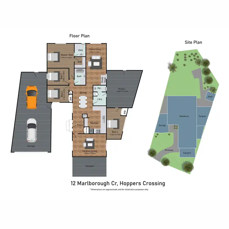 Floorplan of Homely house listing, 12 Marlborough Crescent, Hoppers Crossing VIC 3029