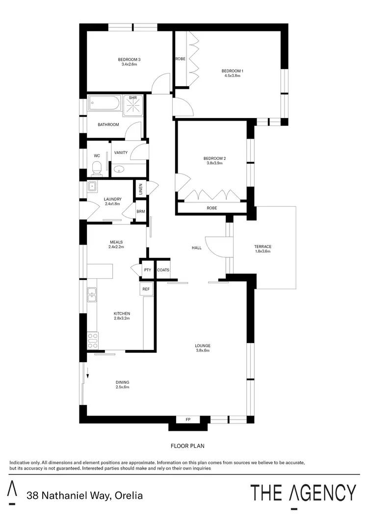Floorplan of Homely house listing, 38 Nathaniel Way, Orelia WA 6167