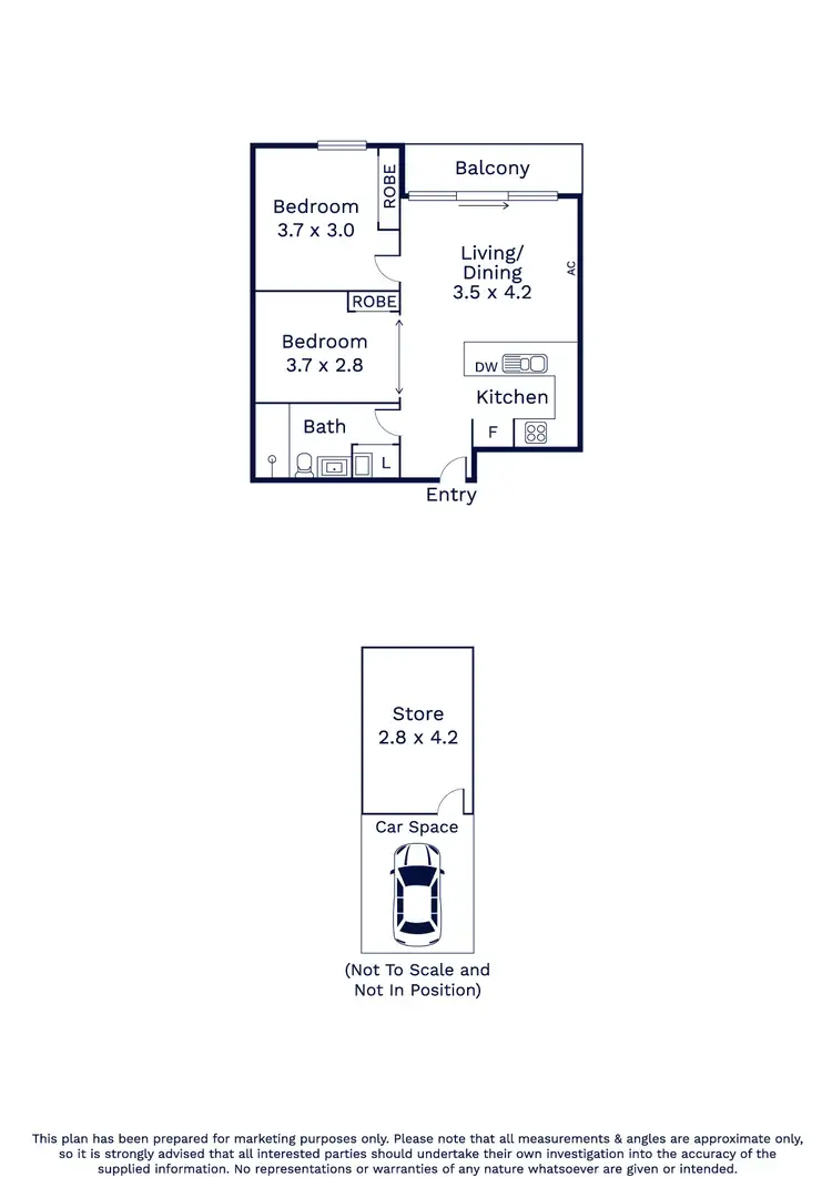 Floorplan of Homely apartment listing, 307/60 Speakmen Street, Kensington VIC 3031