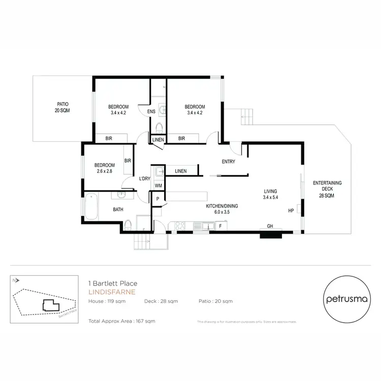 Floorplan of Homely house listing, 1 Bartlett Place, Lindisfarne TAS 7015