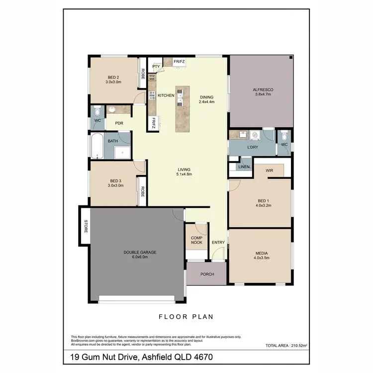 Floorplan of Homely house listing, 19 Gum Nut Drive, Ashfield QLD 4670