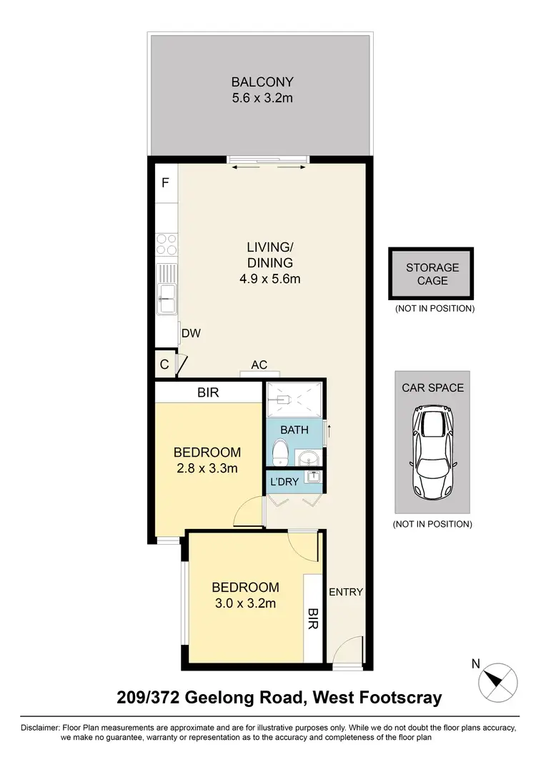 Floorplan of Homely apartment listing, 209/372 Geelong Road, West Footscray VIC 3012