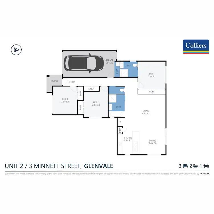 Floorplan of Homely unit listing, 2/3 Minnett Street, Glenvale QLD 4350