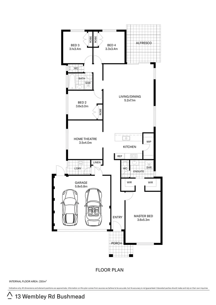 Floorplan of Homely house listing, 13 Wembley Road, Bushmead WA 6055