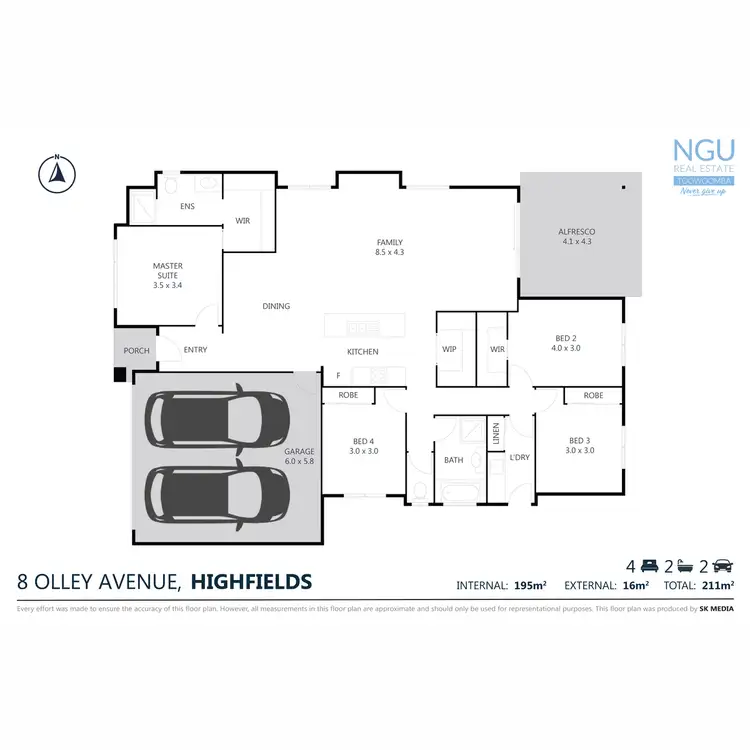 Floorplan of Homely house listing, 8 Olley Avenue, Highfields QLD 4352