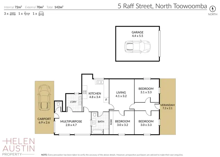 Floorplan of Homely house listing, 5 Raff Street, North Toowoomba QLD 4350