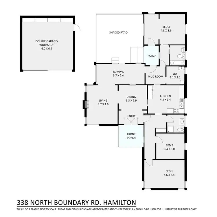 Floorplan of Homely house listing, 338 North Boundary Road, Hamilton VIC 3300