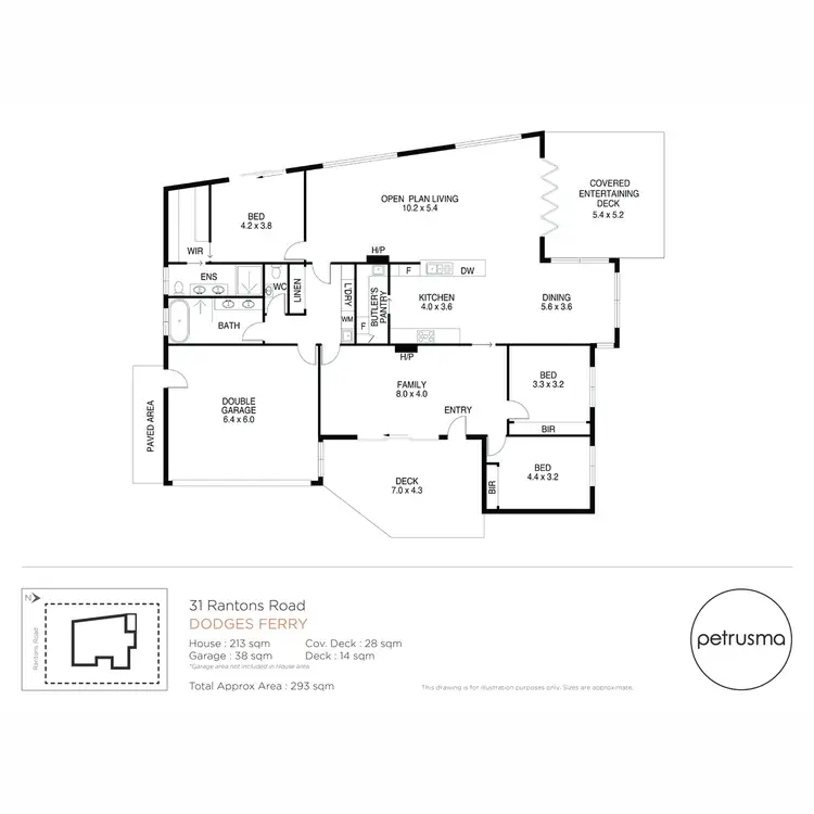 Floorplan of Homely house listing, 31 Rantons Road, Dodges Ferry TAS 7173