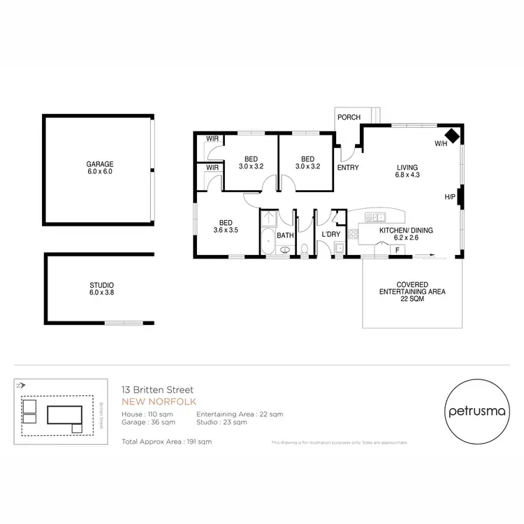 Floorplan of Homely house listing, 13 Britten Street, New Norfolk TAS 7140