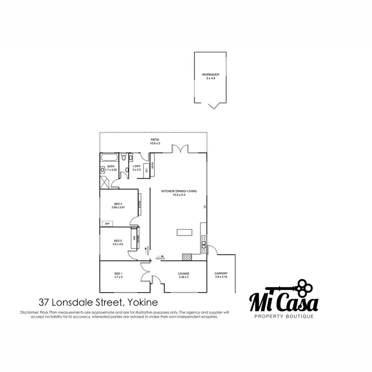 Floorplan of Homely house listing, 37 Lonsdale Street, Yokine WA 6060