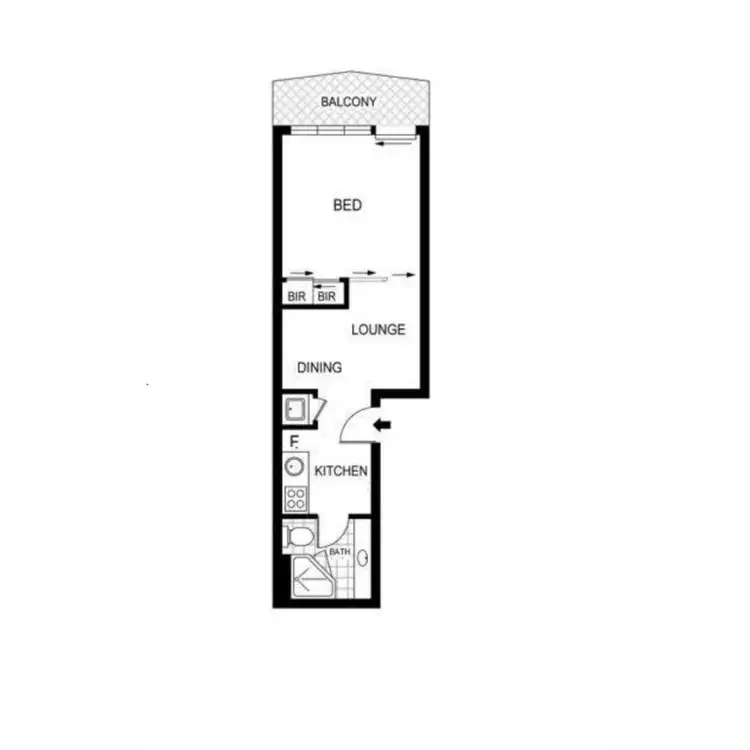 Floorplan of Homely apartment listing, 418/585 La Trobe Street, Melbourne VIC 3000