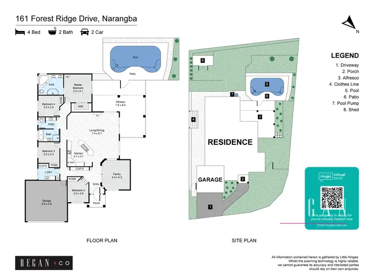 Floorplan of Homely house listing, 161 Forest Ridge Drive, Narangba QLD 4504