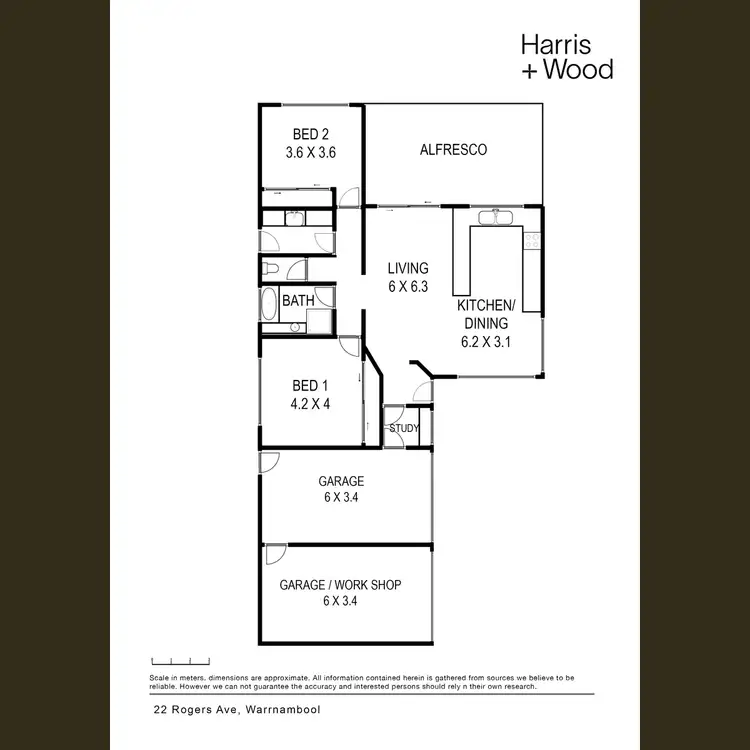 Floorplan of Homely unit listing, 22 Rogers Avenue, Warrnambool VIC 3280