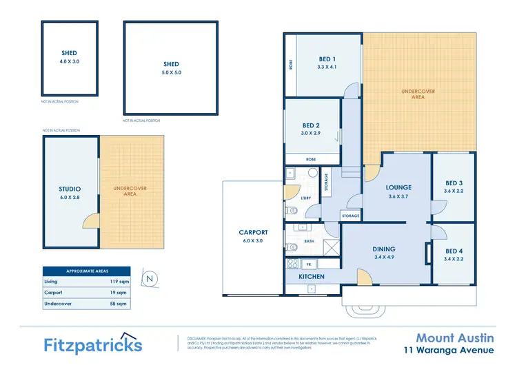 Floorplan of Homely house listing, 11 Waranga Avenue, Mount Austin NSW 2650
